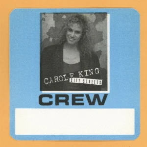 Carol King 1989 City Streets Concert Tour CREW Backstage Pass