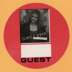 Carol King 1989 City Streets Concert Tour GUEST Backstage Pass