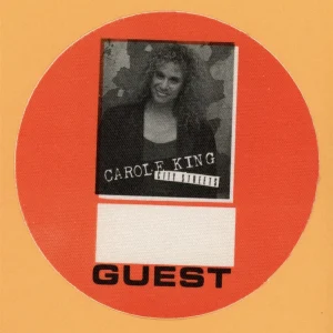 Carol King 1989 City Streets Concert Tour GUEST Backstage Pass