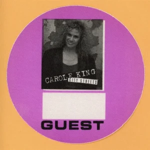 Carol King 1989 City Streets Concert Tour GUEST Backstage Pass