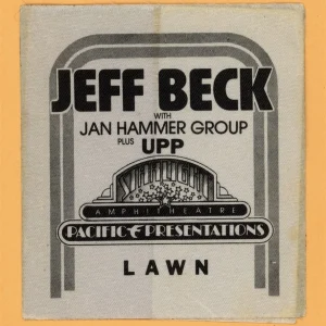 Jeff Beck 1977 Jan Hammer Concert Tour Backstage Pass