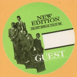 New Edition 1988 Heart Break Concert Tour GUEST Backstage Pass