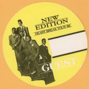 New Edition 1988 Heart Break Concert Tour GUEST Backstage Pass