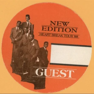 New Edition 1988 Heart Break Concert Tour GUEST Backstage Pass