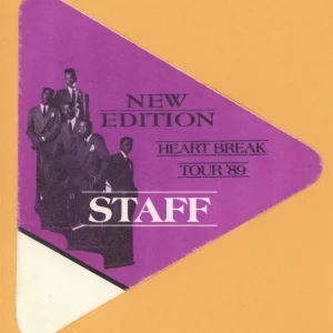 New Edition 1989 Heart Break Concert Tour STAFF Backstage Pass