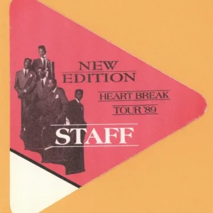 New Edition 1989 Heart Break Concert Tour STAFF Backstage Pass