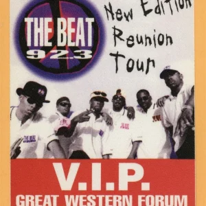 New Edition 1996 Reunion Concert Tour VIP Backstage Pass