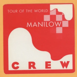 Barry Manilow 1997 Tour of the World Concert CREW Backstage Pass