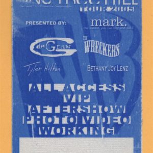 Gavin DeGraw 2005 One Tree Hill Concert Tour VIP Backstage Pass