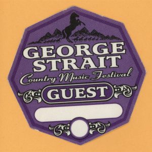 George Strait 1998 Country Music Festival Concert Tour GUEST Backstage Pass