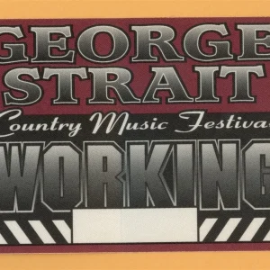 George Strait 2002 Country Music Festival Concert Tour WORKING Backstage Pass