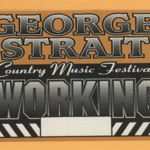 George Strait 2002 Country Music Festival Concert Tour WORKING Backstage Pass