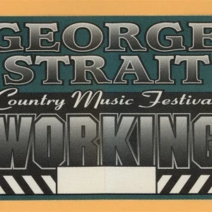 George Strait 2002 Country Music Festival Concert Tour WORKING Backstage Pass
