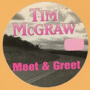 Tim McGraw 1995 w/ Little Texas All I Want Concert Tour M&G Backstage Pass