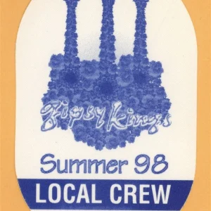 Gipsy Kings 1998 Concert Tour CREW Backstage Pass