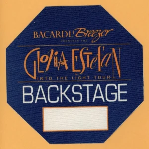 Gloria Estefan 1991 Into The Light Concert Tour Backstage Pass