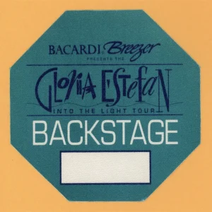 Gloria Estefan 1991 Into The Light Concert Tour Backstage Pass