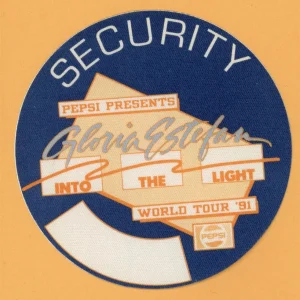 Gloria Estefan 1991 Into The Light Concert Tour SECURITY Backstage Pass - Pepsi