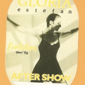 Gloria Estefan 1996 Evolution Concert Tour AFTER SHOW Backstage Pass