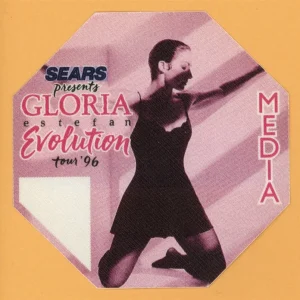 Gloria Estefan 1996 Evolution Concert Tour MEDIA Backstage Pass