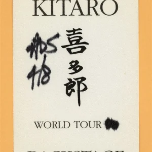 Kitaro 1998 Concert Tour Backstage Pass