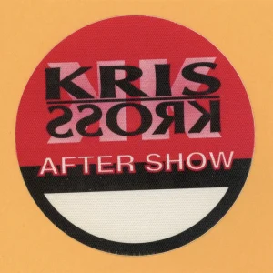 Kriss Kross 1992 Totally Krossed Out Concert Tour AFTER SHOW Backstage Pass
