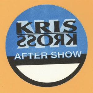 Kriss Kross 1992 Totally Krossed Out Concert Tour AFTER SHOW Backstage Pass