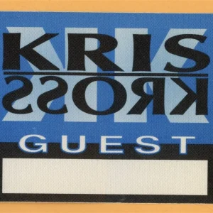 Kriss Kross 1992 Totally Krossed Out Concert Tour GUEST Backstage Pass