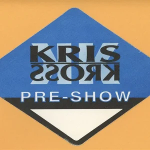 Kriss Kross 1992 Totally Krossed Out Concert Tour PRE SHOW Backstage Pass