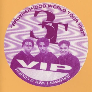 3T 1997 Brotherhood World Tour VIP Backstage Pass