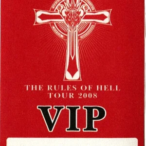 Black Sabbath 2008 The Rules of Hell Concert Tour VIP Backstage Pass