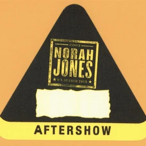 Nora Jones 2003 US Summer Concert Tour AFTER SHOW Backstage Pass