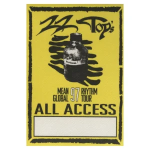 ZZ Top 1997 Continental Safari Concert Tour All Access Backstage Pass