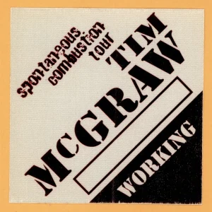 Tim McGraw 1997 w/ Faith Hill Concert Tour Working Backstage Pass