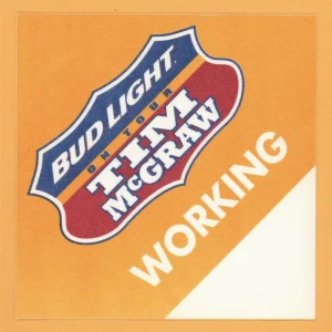 Tim McGraw 1998 Concert Tour Working Backstage Pass