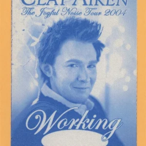 Clay Aiken 2004 Joyful Noise Concert Tour WORKING Backstage Pass