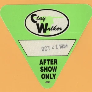 Clay Walker 1994 Concert Tour AFTER SHOW Backstage Pass