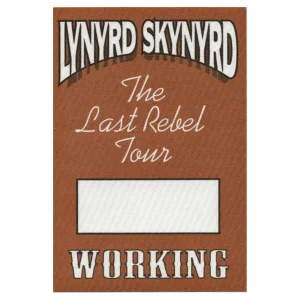 Lynyrd Skynyrd 1992 The Last Rebel Concert Tour Working Backstage Pass