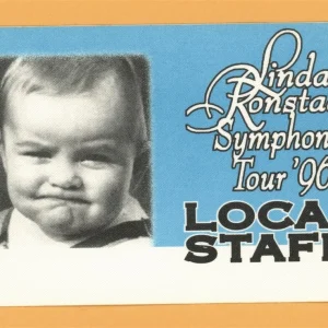 Linda Ronstadt 1996 Symphony Concert Tour LOCAL Backstage Pass