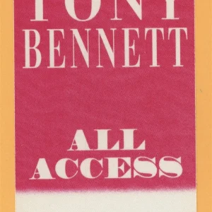 Tony Bennett 1995 Here's To The Ladies Tour All Access Backstage Pass