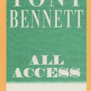Tony Bennett 1995 Here's To The Ladies Tour All Access Backstage Pass