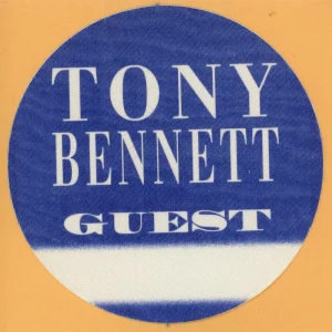 Tony Bennett 1995 Here's To The Ladies Tour Guest Backstage Pass