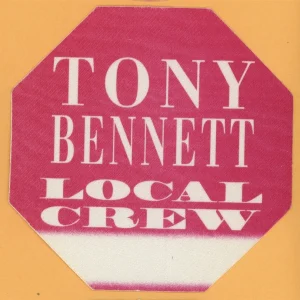 Tony Bennett 1995 Here's To The Ladies Tour Local Crew Backstage Pass