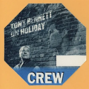 Tony Bennett 1997 On Holiday Concert Tour Crew Backstage Pass