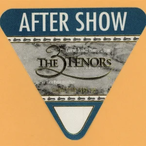 3 Tenors 1998 Luciano Pavarotti Concert Tour AFTER SHOW Backstage Pass