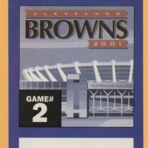 Cleveland Browns 2001 Football ALUMNI Backstage Pass