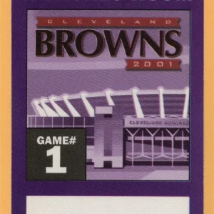 Cleveland Browns 2001 Football COACHES ROOM Backstage Pass