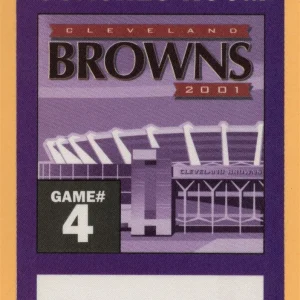 Cleveland Browns 2001 Football COACHES ROOM Backstage Pass