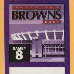 Cleveland Browns 2001 Football COACHES ROOM Backstage Pass