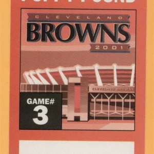 Cleveland Browns 2001 Football Puppy Pound Backstage Pass